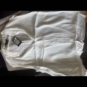 NWT sleeveless button down tie front blouse